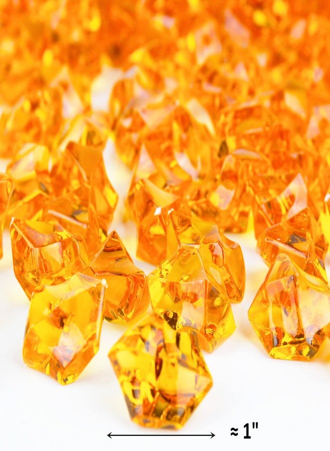 سي واي إس إكسيل أحجار ثلجية أكريليك من سي واي إس إكسل لملء المزهريات، أحجار كريمة أكريليك لتزيين الطاولات، للمناسبات، وتزيين أعياد الميلاد (ثلج أكريليك برتقالي، 1 باوند) - Image 3